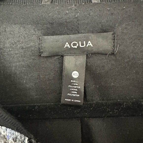 Aqua sequin bomber jacket - Picture 3 of 3